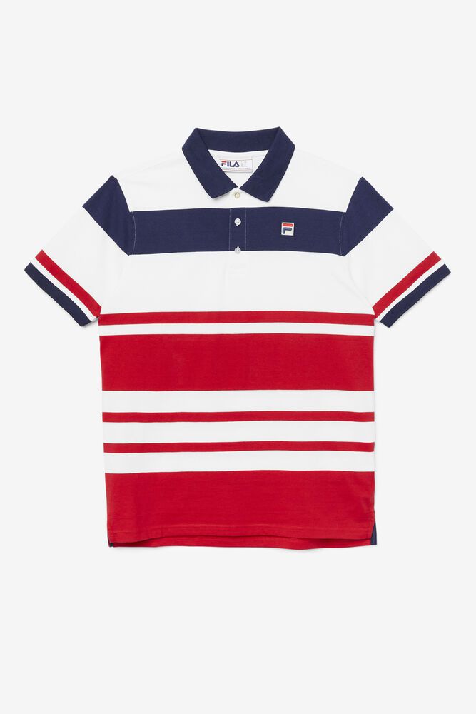 Fila Polo Mens White/Red - Jacinth - Philippines 3416925-IC